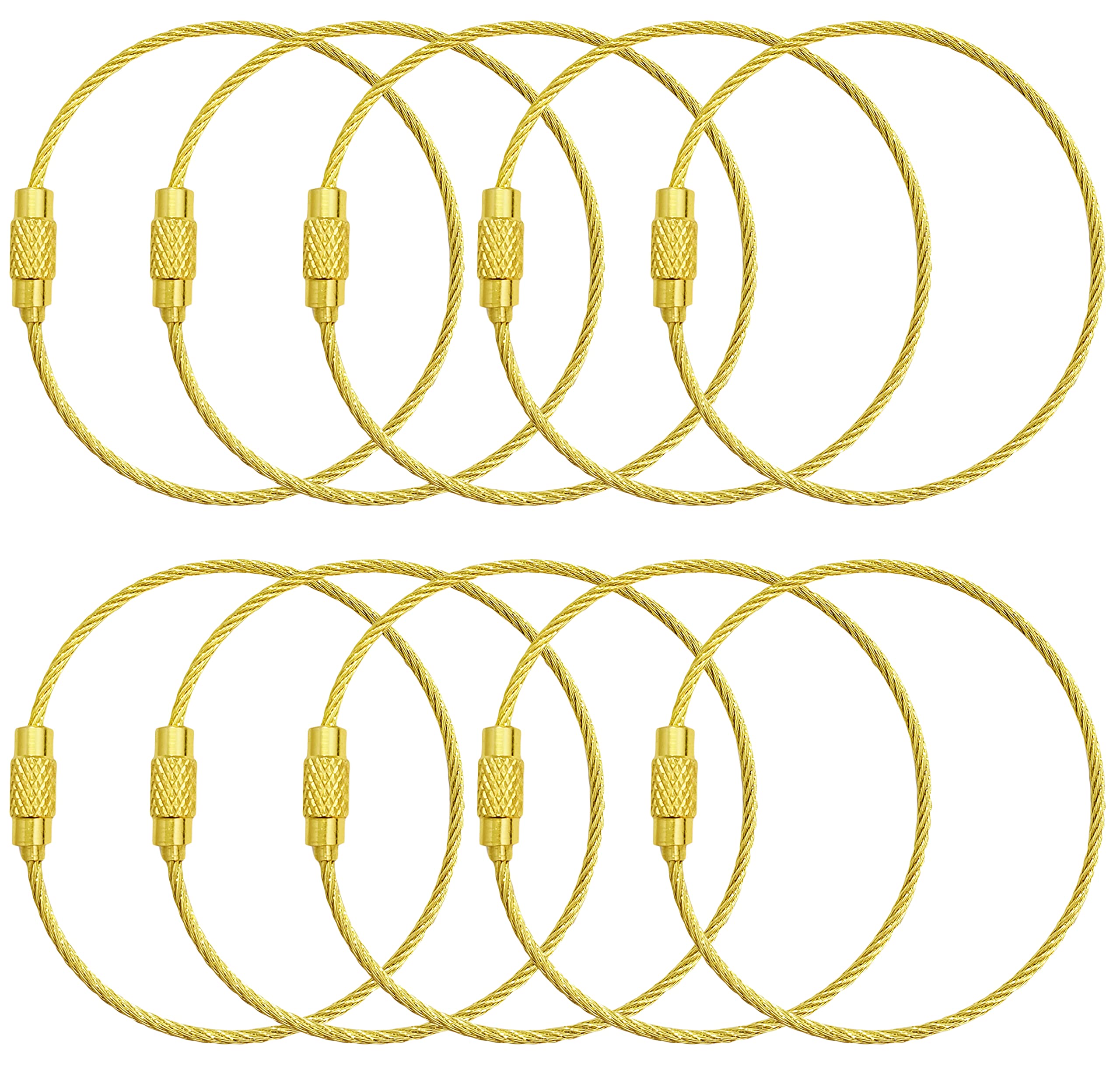 Amazon.co.jp: VIEAURA ワイヤーリング ゴールド 10個セット